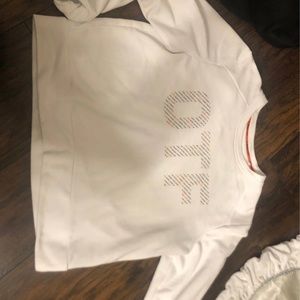 Orange Theory cropped sweater